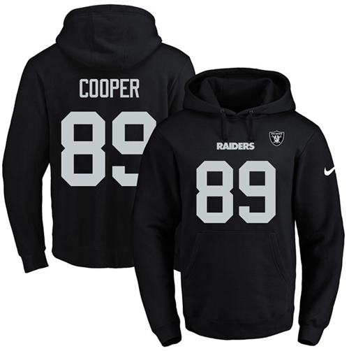 Nike Raiders #89 Amari Cooper Black Name & Number Pullover NFL Hoodie